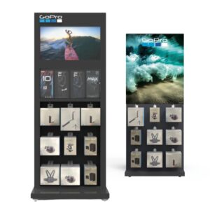 POP 2FT Display – Double Sided – Black (POPFREE2-001-B + POPFREE2-CK-B)