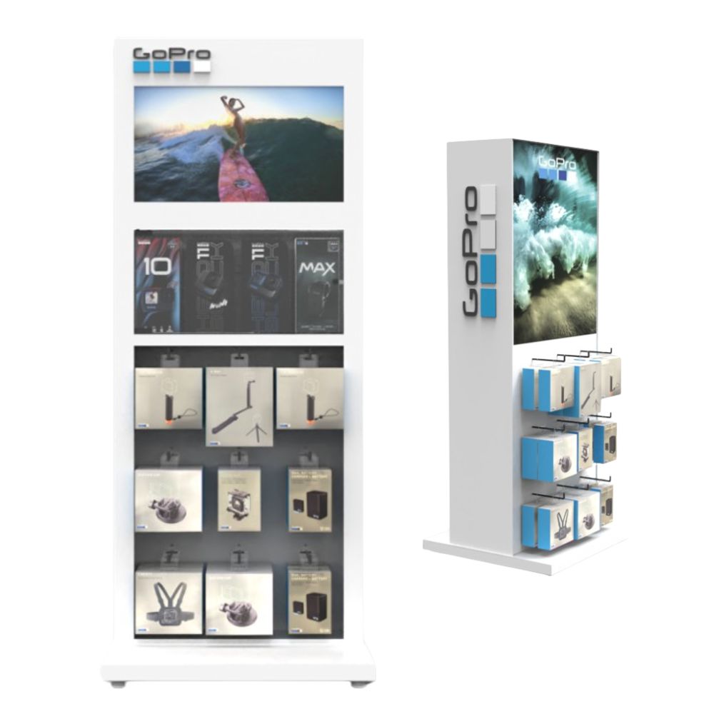 POP 2FT Display – Double Sided – White (POPFREE2-001-W + POPFREE2-CK-W)