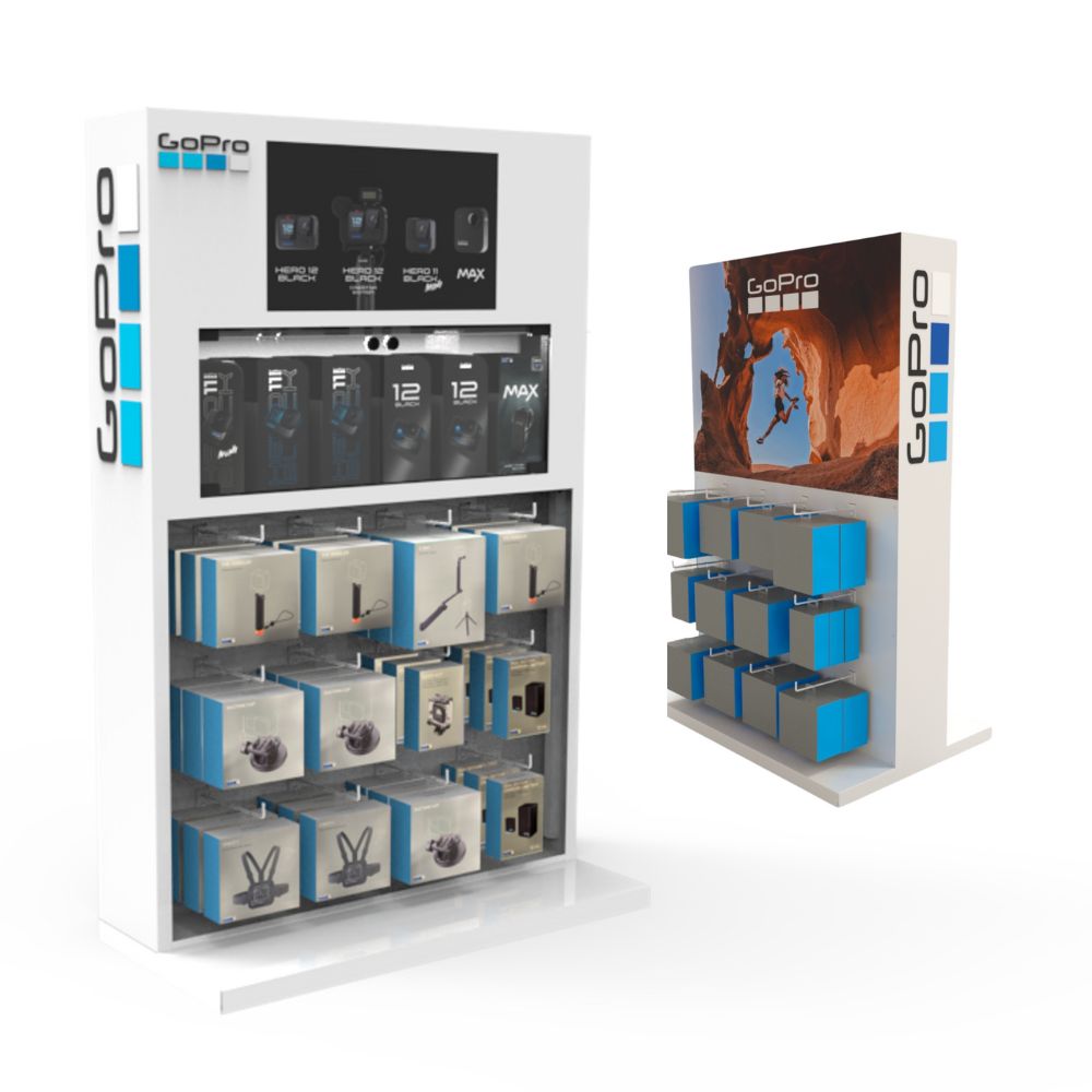 POP 3FT Display – Double Sided – White (POPFREE3-001-W + POPFREE3-CK-W)